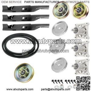 48" Deck Spindle Blade Pulley Belt Rebuild Kit for Craftsman GTH2548 XPA XPB 48"