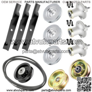 52" Spindle Pulley Blade Belt Rebuild Kit for Husqvarna TS352 GT52XLS GT52XLSI