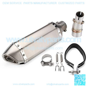 Motorcycle Slip on Exhaust system With Muffler Compatible with K-W-K N-J 250 N-J 300 2008-2017