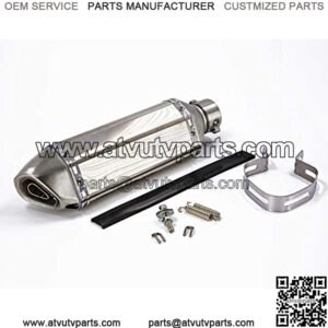 Universal Stainless Steel 1.5-2" Inlet Motorcycles Scooters Exhaust Pipe with Removable DB Killer For Dirt Bike Street Bike Scooter ATV Racing