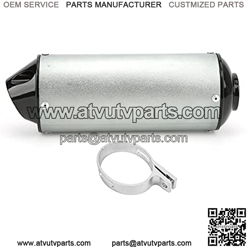Facaing 38mm Exhaust Pipe Clamp Fit for 50cc 110 125cc Quad Dirt Pit Bike ATV Silver - Image 3