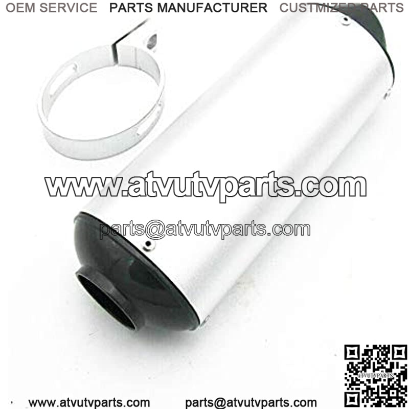 Facaing 38mm Exhaust Pipe Clamp Fit for 50cc 110 125cc Quad Dirt Pit Bike ATV Silver