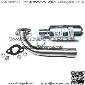 Exhaust Pipe with 3/4 thread plus Muffler for: Predator 212cc Hemi or non-Hemi (Good clearance)