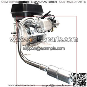Exhaust with Muffler for: Predator 212cc,Honda GX160, GX200, DuroMax 7 Hp.
