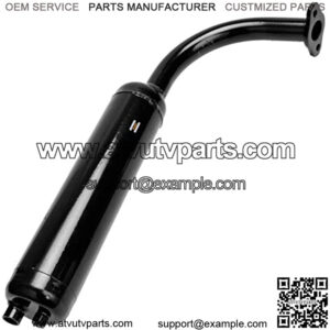 Black Muffler Exhaust Pipe for 49cc 50cc 66cc 80cc 2 Stroke Petrol Gas Engine Motor Motorized Bicycles Bike