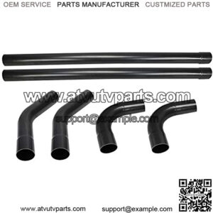 3" (76mm) OD Straight 45 & 90 Degree Mild Steel Exhaust Bend Tube Pipe Piping Tubing Kit 2 Pack