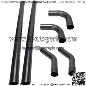 2.5"(63mm) OD Straight 45 & 90 Degree Mild Steel Exhaust Bend Tube Pipe Piping Tubing Kit 2 Pack