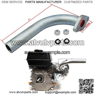 Heavy Duty 7" inch Long Exhaust Pipe Compatible with Predator 212cc NON-HEMI & Predator HEMI/GX160/GX200/Go Kart & mini bikes