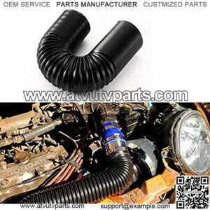 Universal Automotive Air Intake Pipe, ID 3 Inch (76mm) Modified Air Intake Flexible Expansion Ducting Hose, Extend to 1 Meter - no Clamps