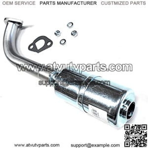 Exhaust With Muffler for: Predator 212cc, GX160, GX200, DuroMax 7 Hp, Lifan 6.5 hp