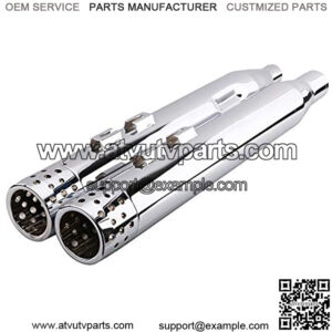 Street Glide Exhaust Pipe - Classic Chrome Megaphone Slip On Mufflers Exhaust Pipe For 2017-2020 Touring, Road King,Electra Glide, Street Glide, Road Glide, Ultra Classic