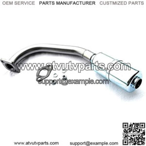 Exhaust With Muffler for: Mega Moto 212cc Pro, RB200, Monster Moto Classic 212cc, Mega Moto MM-B212-MXS, Gas Powered Mini Bike.