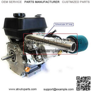 Exhaust Pipe 10" for Predator 212cc, GX160, GX200. Go Kart & mini bikes