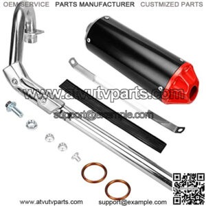 High Exhaust Muffler Silencer Pipe Assembly kit for Honda CRF50 XR50 70cc 110cc 125cc SSR SR110 Rocketa Taotao DB14 DB10 xpro db-x20 SDG Coolster Chinese Pit Dirt Bike Motocross Red