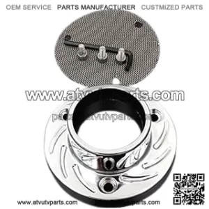 Exhaust Tip Muffler Power Compatible With Artic Cat Dvx400 Kawasaki Kfx400 Suzuki Lt-Z400 Chromed [B00YWCAKWU]
