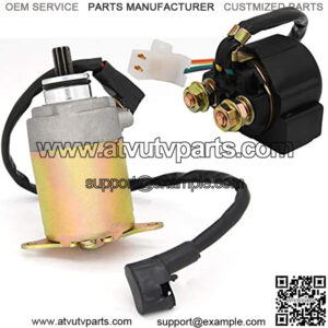 Starter Solenoid Relay + Starter Motor for 4-Stroke GY6 Engine 50cc 150cc 200cc 250cc ATV Dirt Bikes Scooters Go Kart Compatible with Taotao SUNL Coolster Baja Roketa 4 Wheelers Moped by BOOTOP