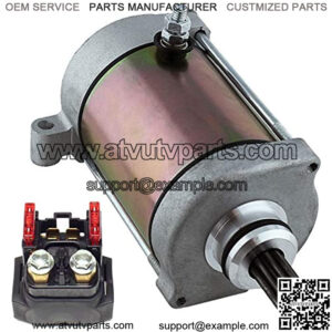 Starter And Relay Solenoid Compatible With Yamaha Grizzly 660 Yfm660 2002-2008