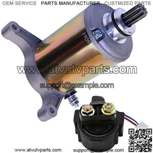 Starter and Relay Solenoid for YAMAHA ATV Warrior 350 YFM350X 1987-2000 2001 2002 2003 2004 YFM-350 348cc