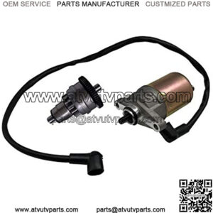 Starter Motor and Drive Bendix for GY6 47cc 49cc 50cc Scooter Moped for Atv Go Karts for Sunl for Roketa for Tank for Jcl