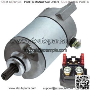 Starter & Relay Solenoid for Yamaha Grizzly 350 YFM350 2007 2008 2009 Atv New