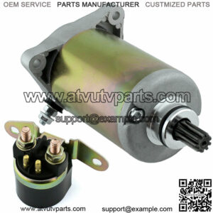 Starter & Solenoid Relay for Suzuki LT300E Quadrunner LT 300 E 1987 88 1989 ATV
