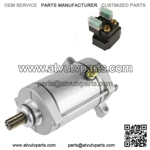 Starter & Relay Solenoid for Yamaha Rhino 660 YXR660 2004 2005 2006 Atv New (Fits: Yamaha Rhino 660)