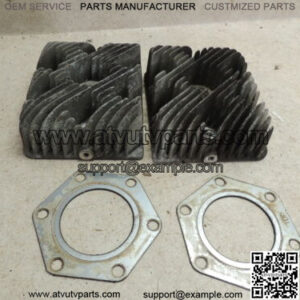 Moto-Ski Snowmobile 340 BSE Pr of Cylinder Heads & Gaskets, Great Shape, Ready