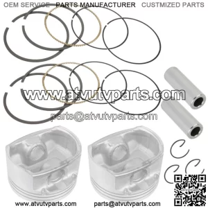 2 Cast Aluminium Cylinder Piston Kit for Polaris Sportsman 800 EFI 2005-2014 (For: Polaris Sportsman 800)