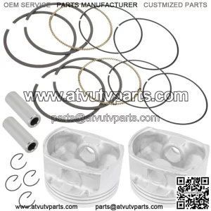 2 Cast Aluminium Cylinder Piston Kit For Polaris RZR 800 EFI 2011 2012 2013 2014 (For: Polaris)