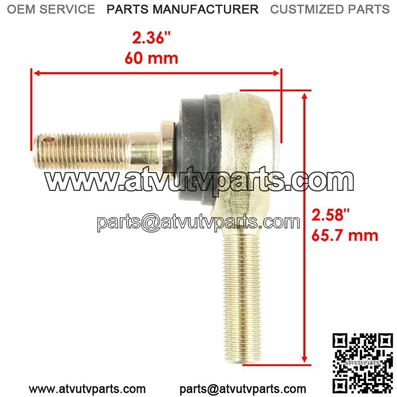 Pair Inner Outer Tie Rod End Kit for Polaris Predator 500 2003 2004 2005 2006 - Image 2