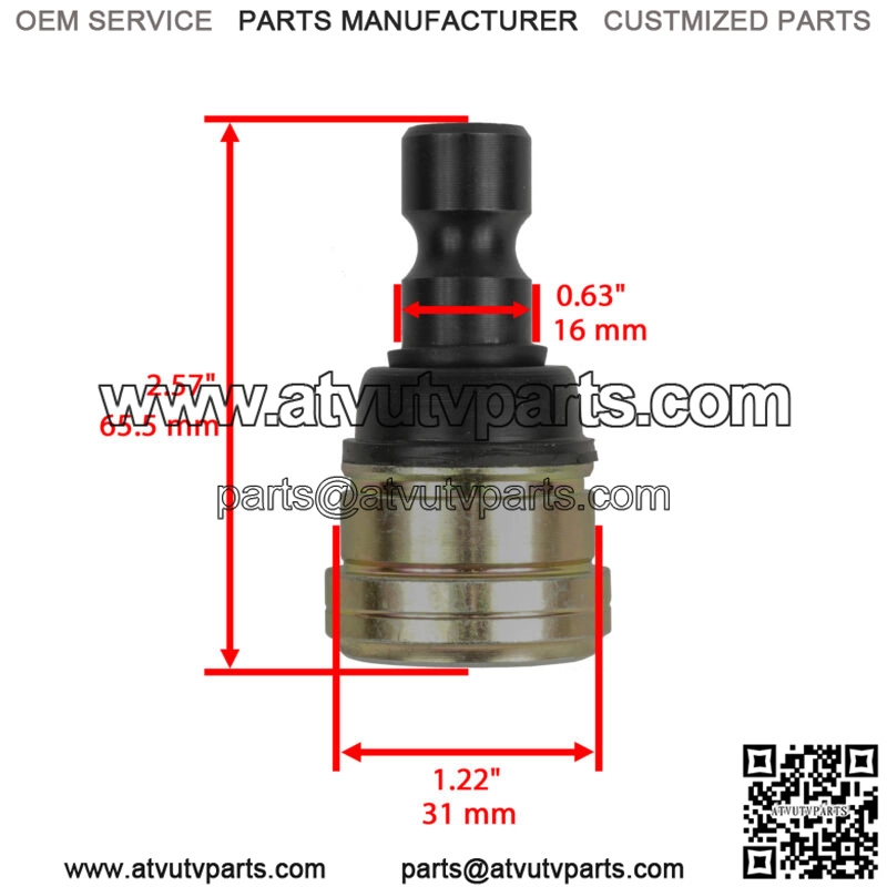 Front Suspension Lower or Upper Ball Joint For General 4 1000 Deluxe RC 21-22 (For: Polaris) - Image 2