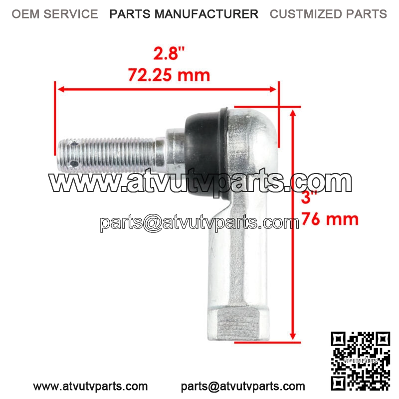 2 Tie Rod End Set for Can-Am Renegade 500 2008-2012/ Renegade 800 4X4 2008-2011 - Image 5