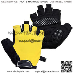 Cycling Gloves Half Finger, Bike Gloves for Men/Women, Gloves for Women, MTB Gloves with Liquid Gel Pad, Shock-Absorbing, Breathable Road Gloves, Anti-Slip Anti-Lost, Light Weight