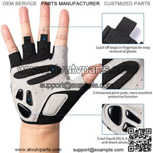 Cycling Gloves Men,Mountain Bike Gloves,Bicycle Gloves Half Finger 5mm Gel Pad Shock-Absorbing,Anti- Slip Road Riding Gloves Breathable Sports Gloves for Men and Women,2021 Version