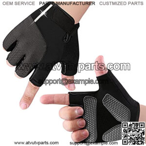 Cycling Gloves, Half Finger Bike Gloves MTB DH Road Bicycle Gloves Gel Pad Shock-Absorbing Anti-Slip Breathable Motorcycle Mountain Bike Gloves for Men Women