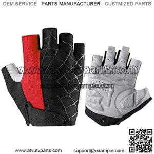 Cycling Bike Gloves for Men Women - Half Finger Bicycle Gloves Padded Shock Absorbing Anti-Slip Breathable MTB Road Gloves