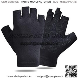 Men's Bicycle Gloves Half-Finger Cycling Gloves Non-Slip Shock Absorption Breathable Cushion MTB Bike Road Bike Gloves Motorcycle Outdoor Sports Short Fitness Running Mountaineering Gloves Unisex