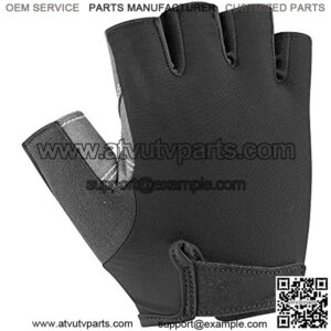 Men's Calory Padded, Breathable, Shock Absorbing, Half Finger Bike Gloves, Black, X-Large
