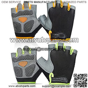 2 Pairs Cycling Gloves MTB DH Road Bicycle Gloves Half Finger Gloves Anti-Slip Breathable Gel Pad Shock-Absorbing Motorcycle Mountain Bike Gloves Unisex Women