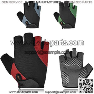 Half Finger Cycling Gloves for Road Bikes and Mounting , Bicycle Gloves Mountain Bike Gloves Non-Slip Shock Absorbent Palm Grip, Lightweight Lycra Moisture Wicking, Snug Compression