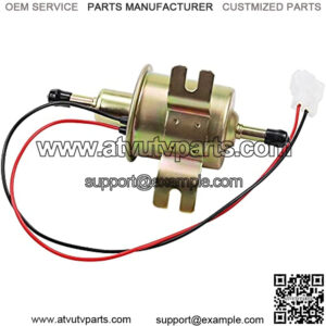 12V Low Pressure Universal Heavy Duty Gas Inline Electric Fuel Pump HEP-02A 2.5-4 PSI Metal Solid Gasoline Engine Motorcycle Carburetor Lawn Mower