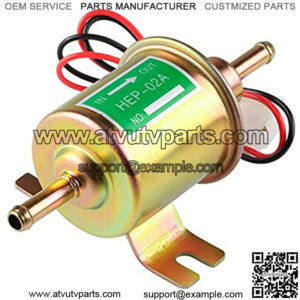 Electric Fuel Pump 12V Universal Low Pressure 12 Volt Transfer Inline for Lawn Mower Carburetor Gas Engine 2.5-4psi HEP-02A