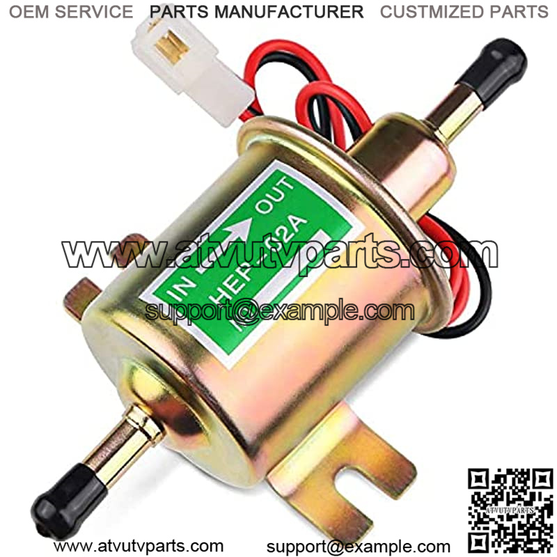 Baiky Electric Fuel Pump 12v - Universal Low Pressure Fuel Pump 12 Volt Inline Fuel Pump for Carburetor Lawn Mower Gas Engine 2.5-4psi