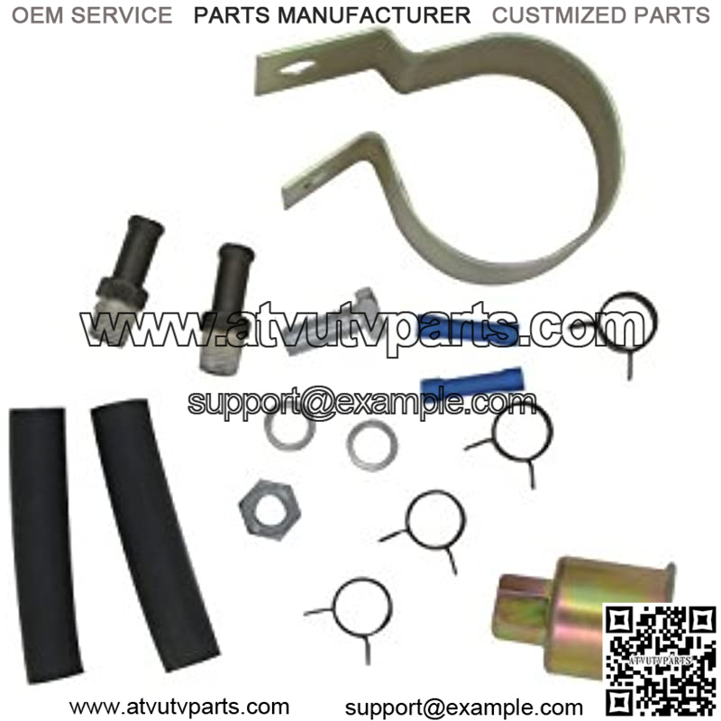 New Universal 12V 2.5-4.5 PSI In Line External Electric Fuel Pump With Complete Installation Kit E8016S - Image 2