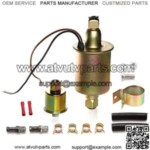 E8012S Electric Fuel Pump 12V Low Pressure Inline Transfer Fuel Pump 5-9 PSI for Carburetor Engine E8012S FD0002 P60430, EP12S