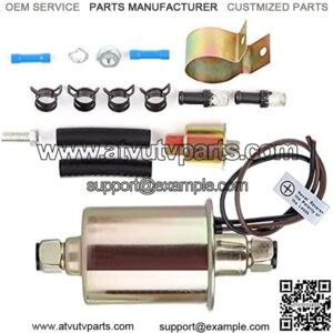 E8012S Universal Electric Fuel Pump 12V Low Pressure Inline Transfer Fuel Pump 5-9 PSI for Carburetor Engine E8012S FD0002 P60430, EP12S
