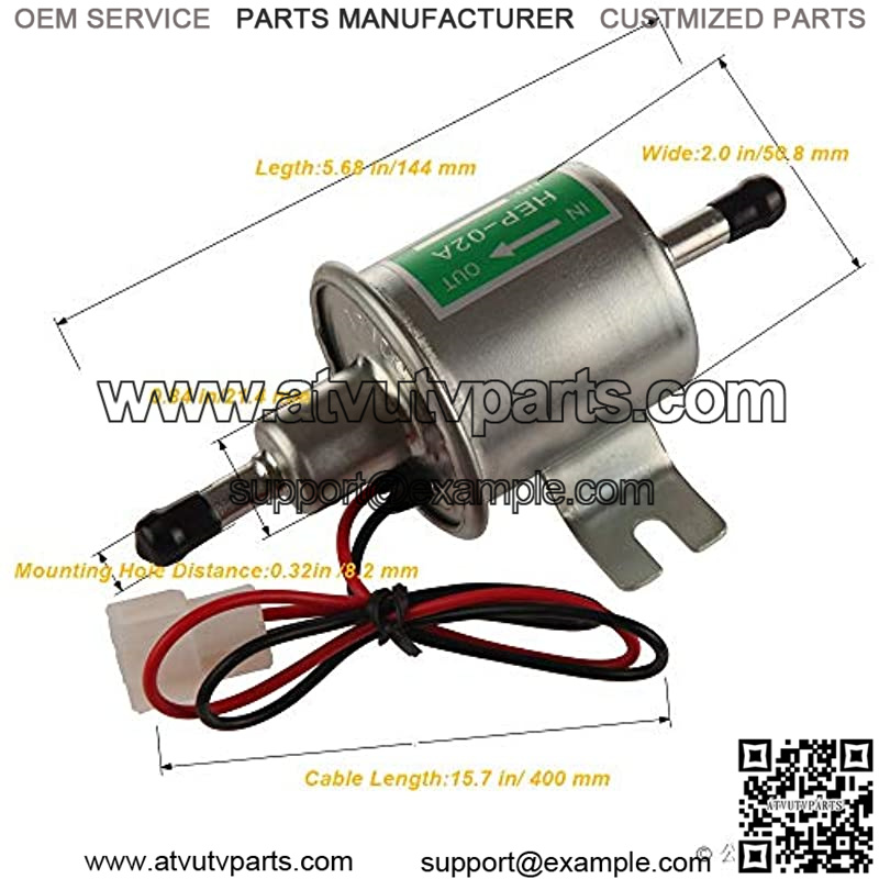 MDY HEP-02A High Pressure (4-7 PSI) Universal 12V Heavy Duty Gas Inline Electric Fuel Pump Metal Solid Gasoline or Engine - Image 5