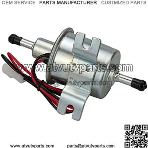 Electric Fuel Pump 12v Universal Transfer Inline Low Pressure Gas Gasoline Fuel Pump for Carburetor Lawnmower 4-7 PSI ATV HEP-02A