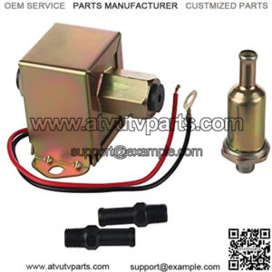 EP-014 Low Pressure (2.5-4PSI) 12V Universal Standard Self Priming Heavy Duty Gas In-Line In-Tank Electric Fuel Pump With Installation Kit Metal Solid Petro Gasoline or Engin