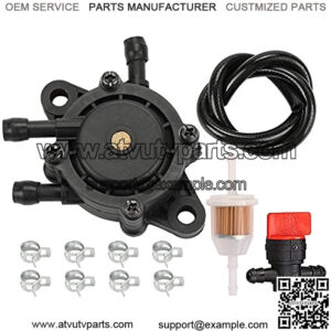 Savior 691034 692313 Fuel Pump with Fuel Line Filter for BS 808656 491922 24 393 04-S 24 393 16-S 16700-Z0J-003 J D LG808656 M145667 49040-7001 Engine